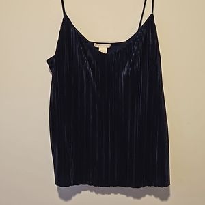 H&M blue stretch spaghetti strap tank